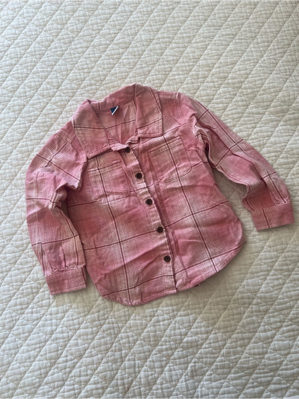 Old Navy Little Girls Pink Flannel Top Size 4t